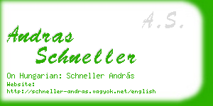 andras schneller business card